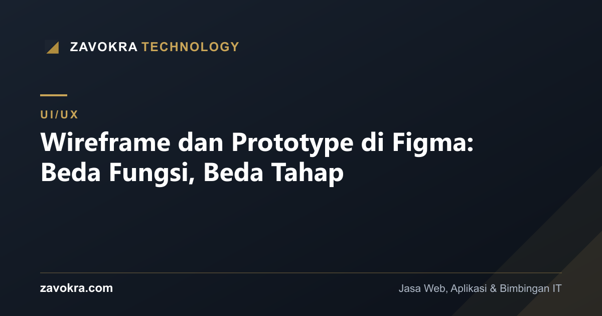 Wireframe dan Prototype di Figma: Beda Fungsi, Beda Tahap